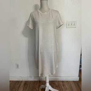 Active basic solid color tee shirt dress t-shirt